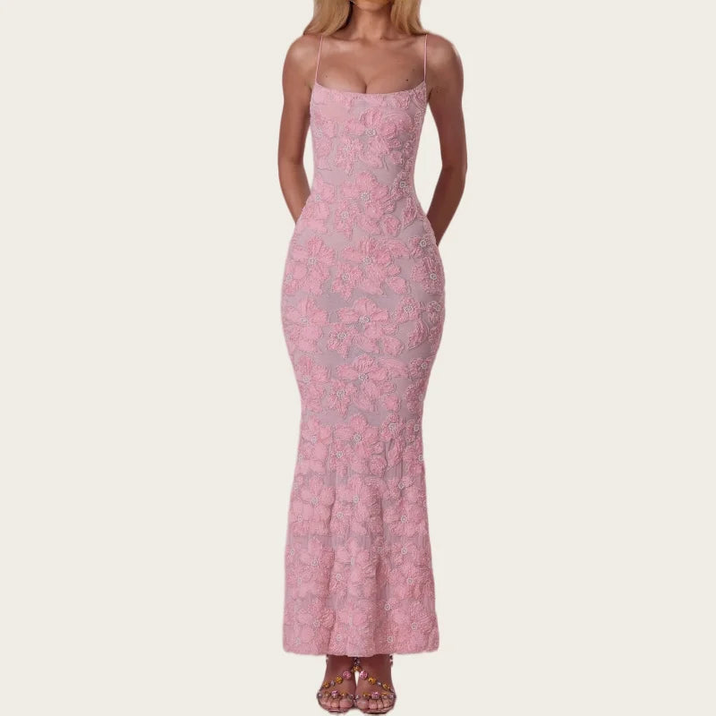 Beaded Mermaid Maxi Gown
