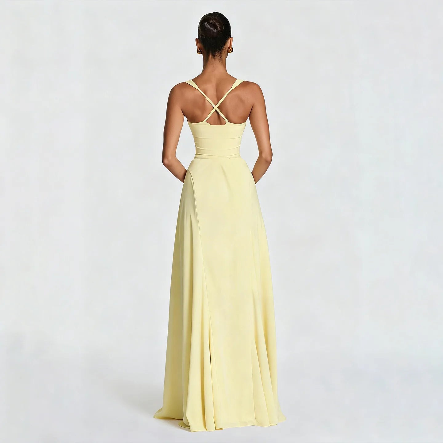 Off-Shoulder Spaghetti Strap Maxi Dress