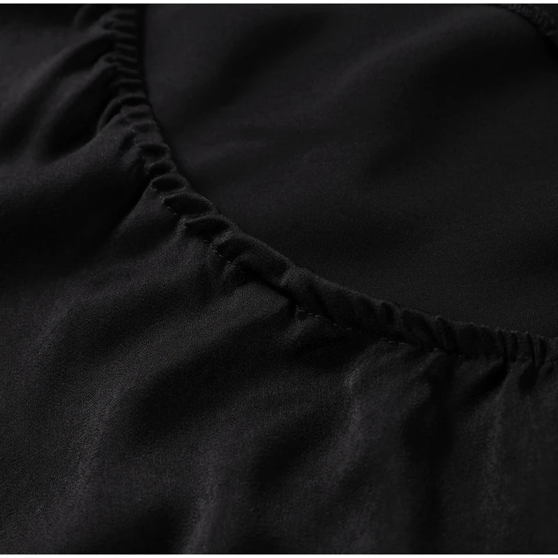 Satin Halter Backless Maxi Dress