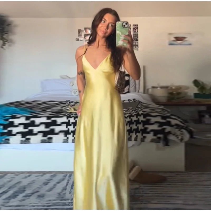 Off-Shoulder Pleated A-Line Maxi Dress