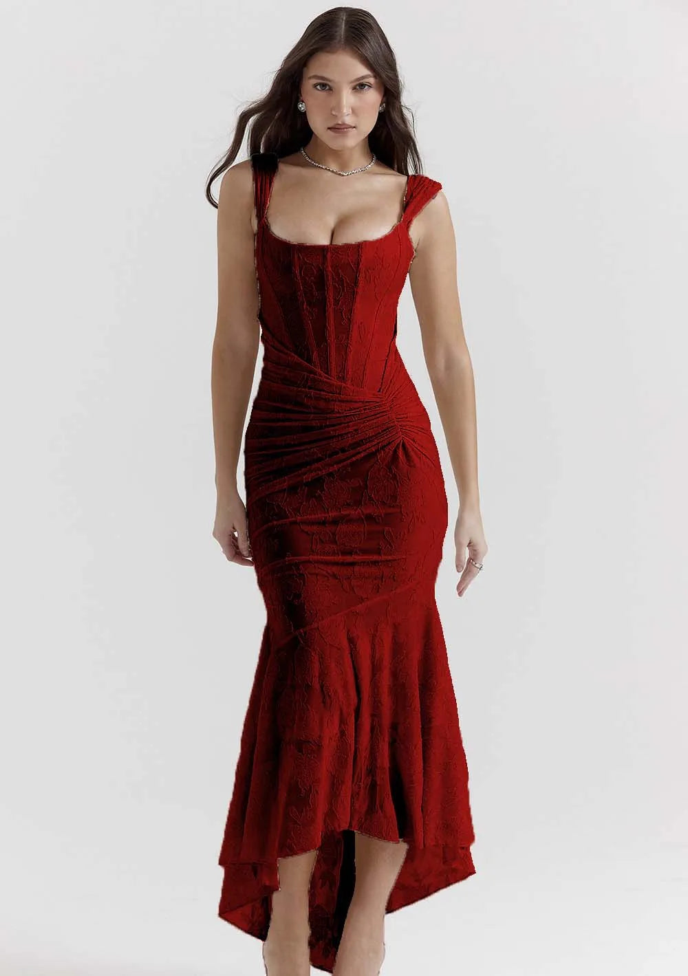 Fish Tail Halter Long Dress