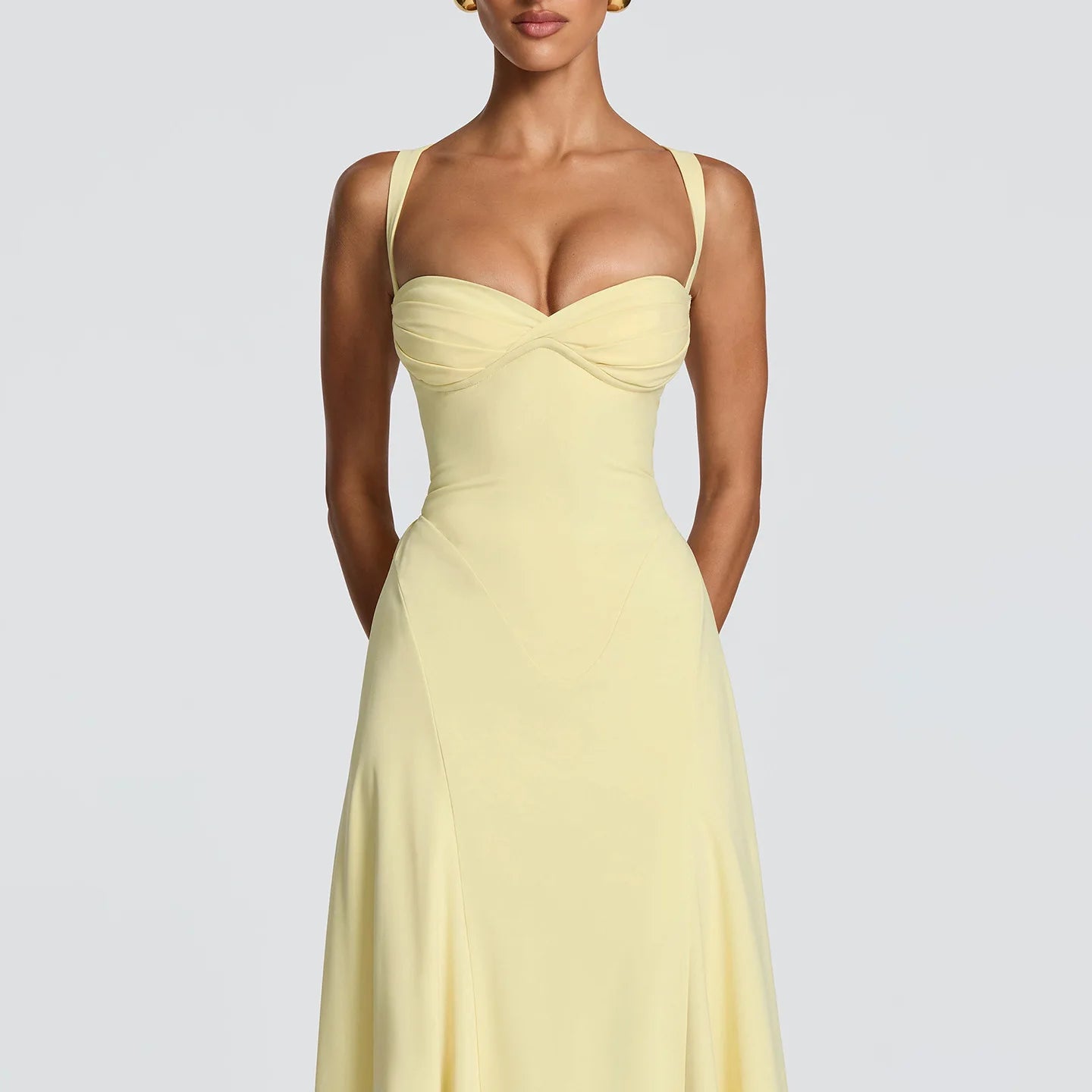 Off-Shoulder Spaghetti Strap Maxi Dress
