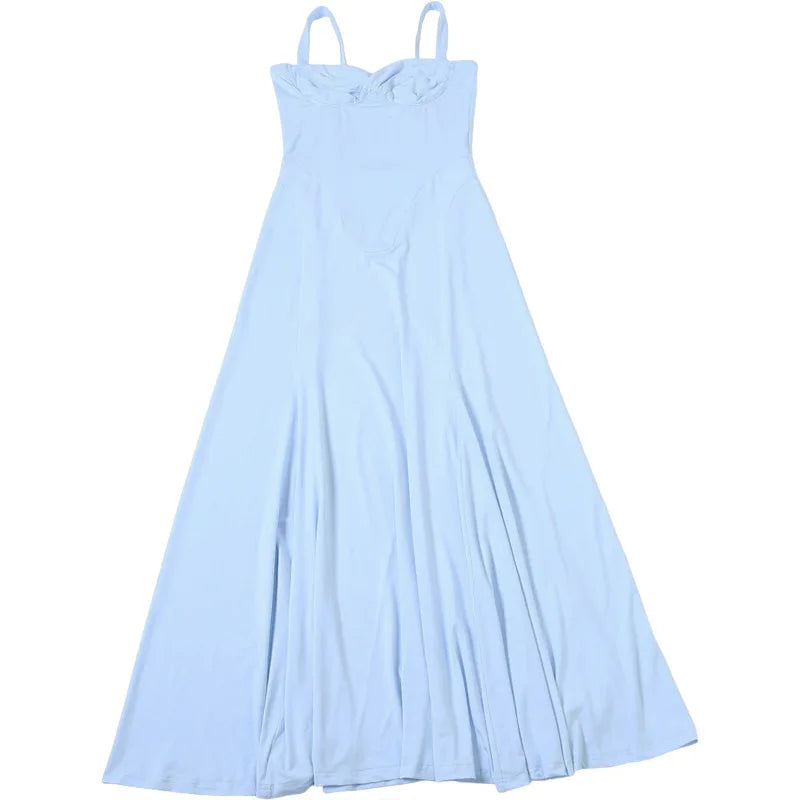 Off-Shoulder Spaghetti Strap Maxi Dress