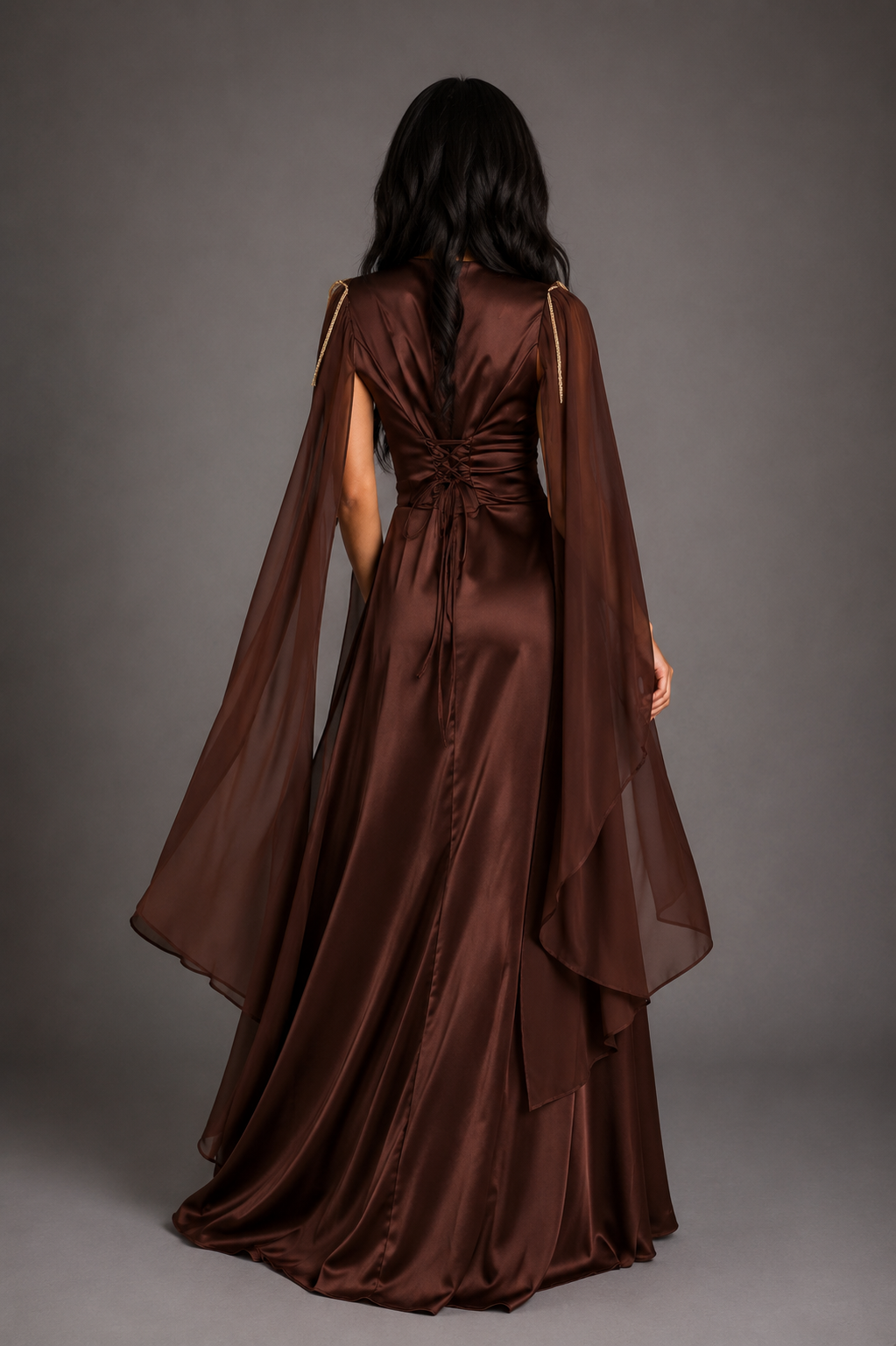 Round Neck Belted Maxi Dress