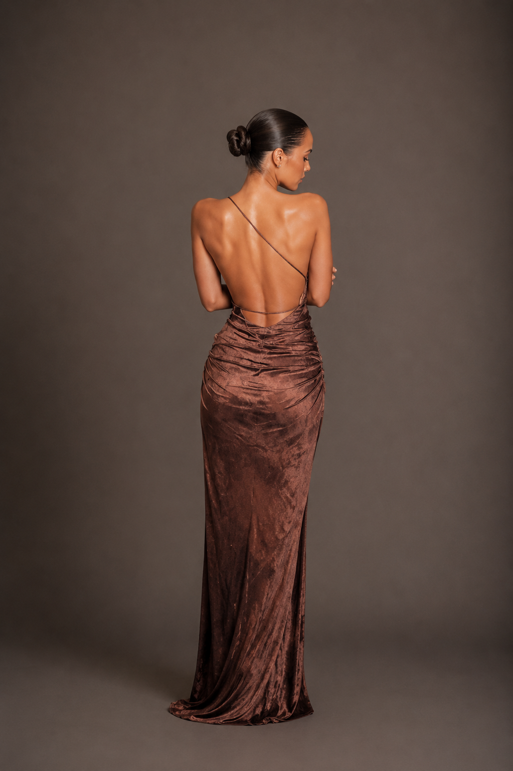 Slotted Neck Sexy Back Slim Fit Dress Women