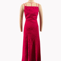 Floral Embroidery Backless Maxi Dress
