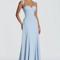 Off-Shoulder Spaghetti Strap Maxi Dress