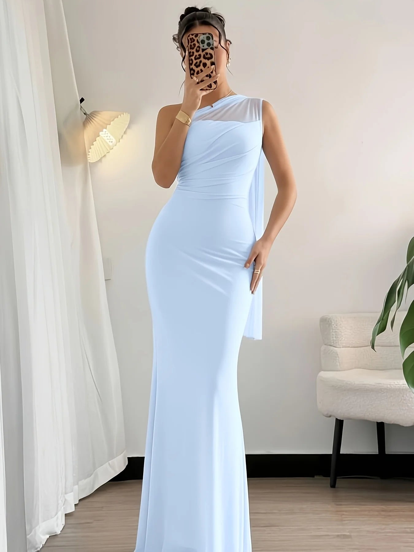 One-Shoulder Mermaid Maxi Dress