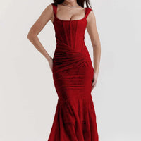 Fish Tail Halter Long Dress