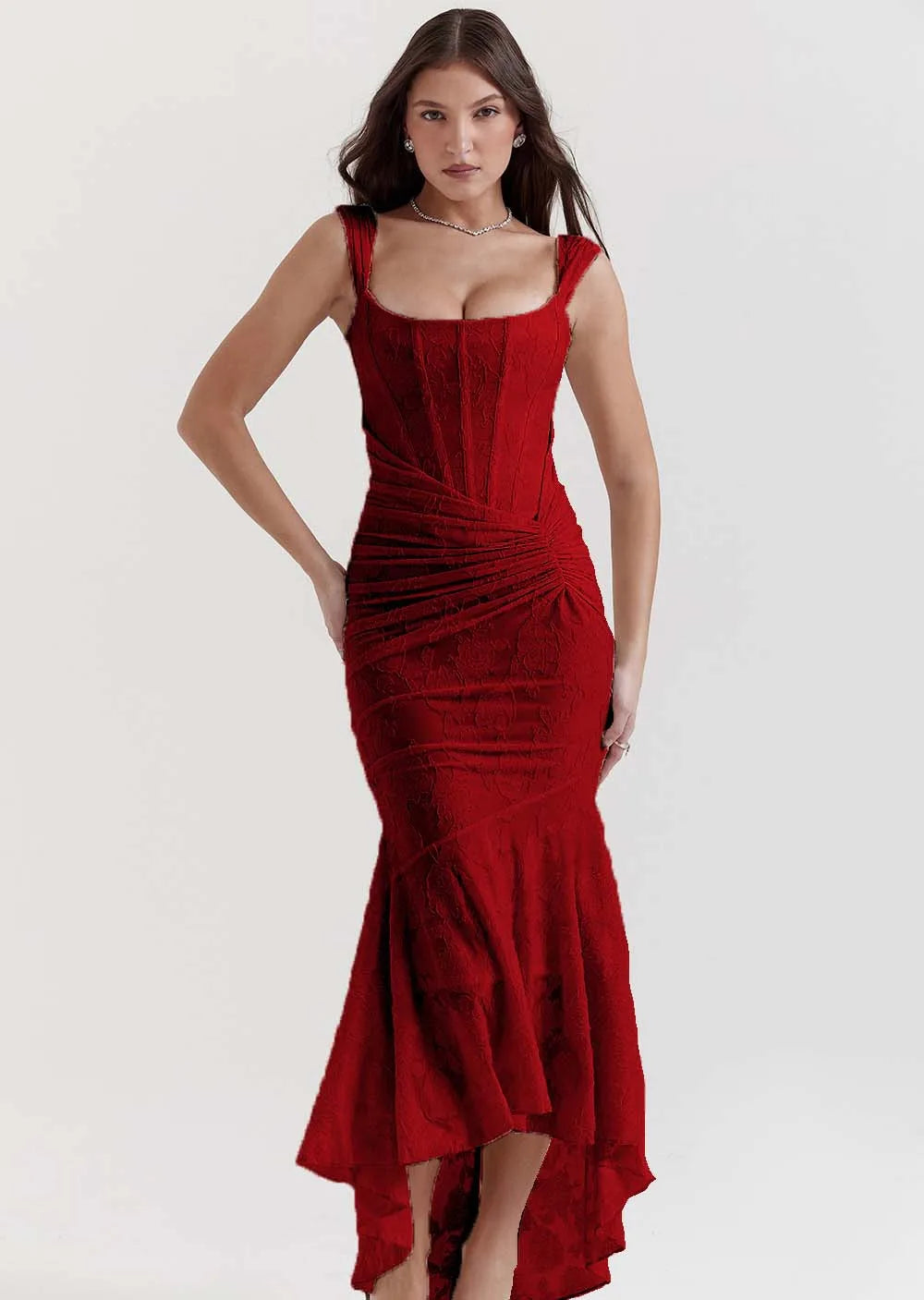 Fish Tail Halter Long Dress