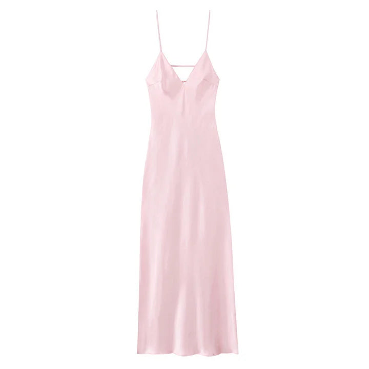 Off-Shoulder Pleated A-Line Maxi Dress