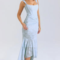 Fish Tail Halter Long Dress