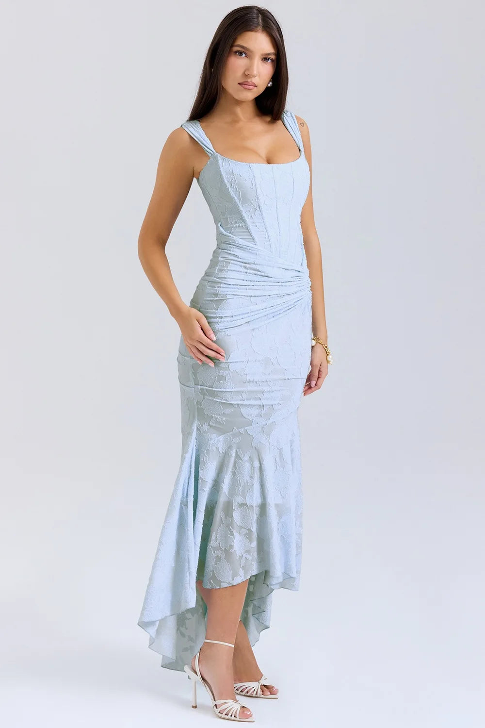 Fish Tail Halter Long Dress