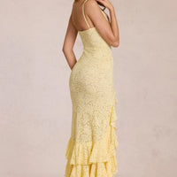 Yellow Lace Dress ﻿