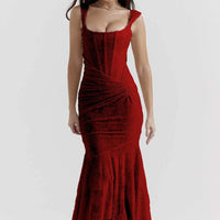 Fish Tail Halter Long Dress