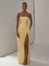 Off-Shoulder Pleated A-Line Maxi Dress