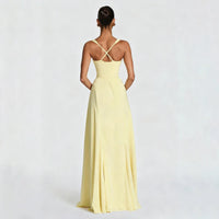 Off-Shoulder Spaghetti Strap Maxi Dress