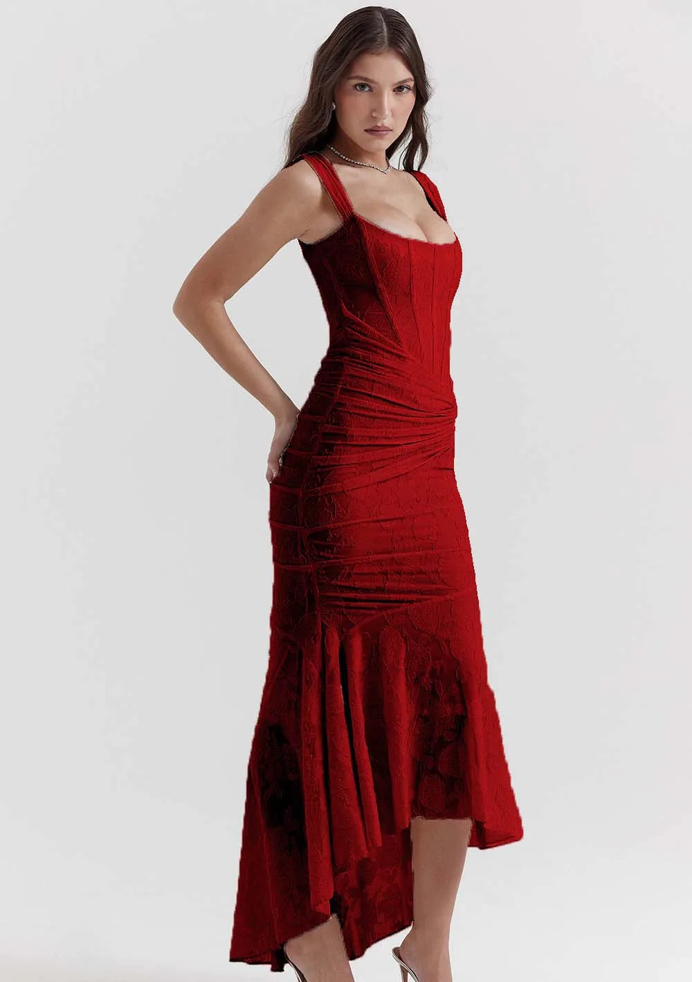 Fish Tail Halter Long Dress
