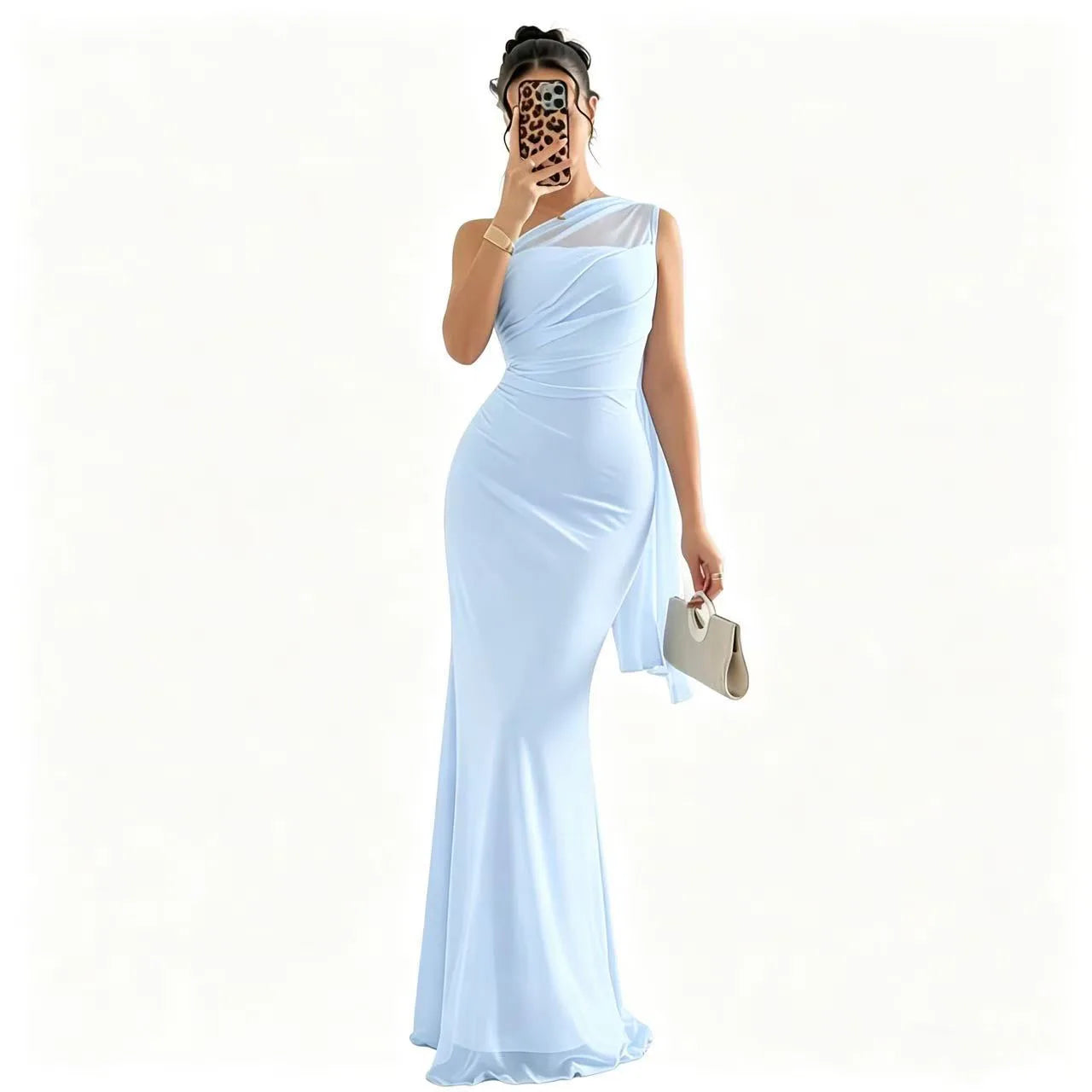 One-Shoulder Mermaid Maxi Dress