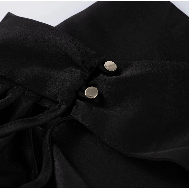 Satin Halter Backless Maxi Dress