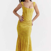 Fish Tail Halter Long Dress