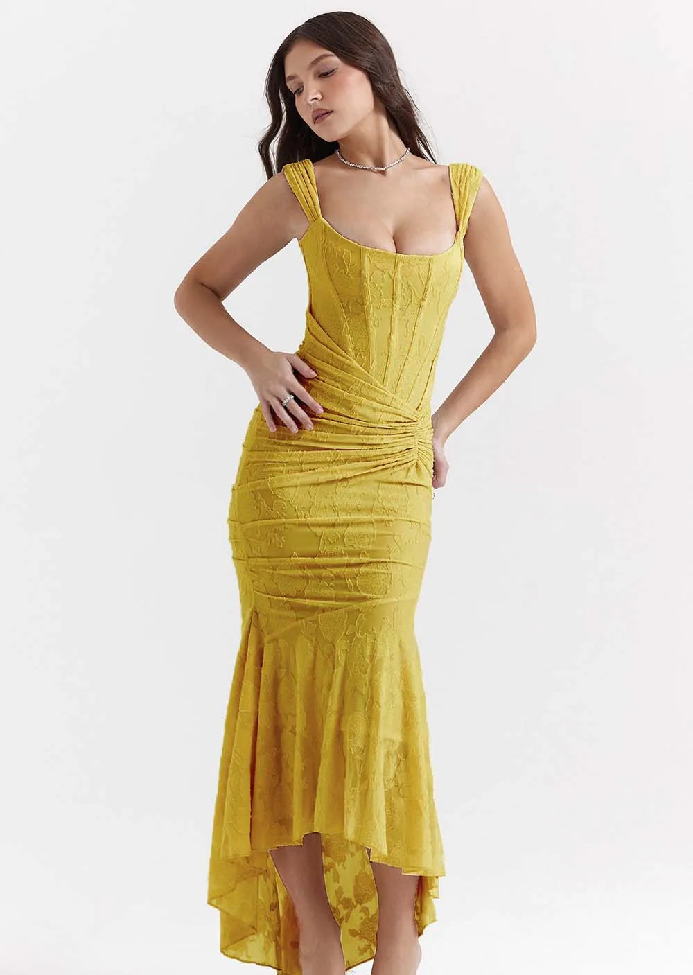 Fish Tail Halter Long Dress