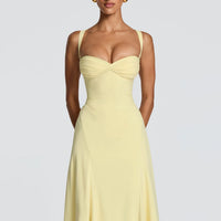 Off-Shoulder Spaghetti Strap Maxi Dress