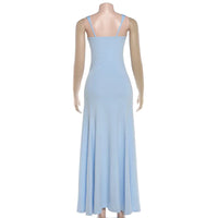 Off-Shoulder Spaghetti Strap Maxi Dress