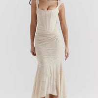 Fish Tail Halter Long Dress