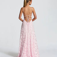 Floral Embroidery Backless Maxi Dress