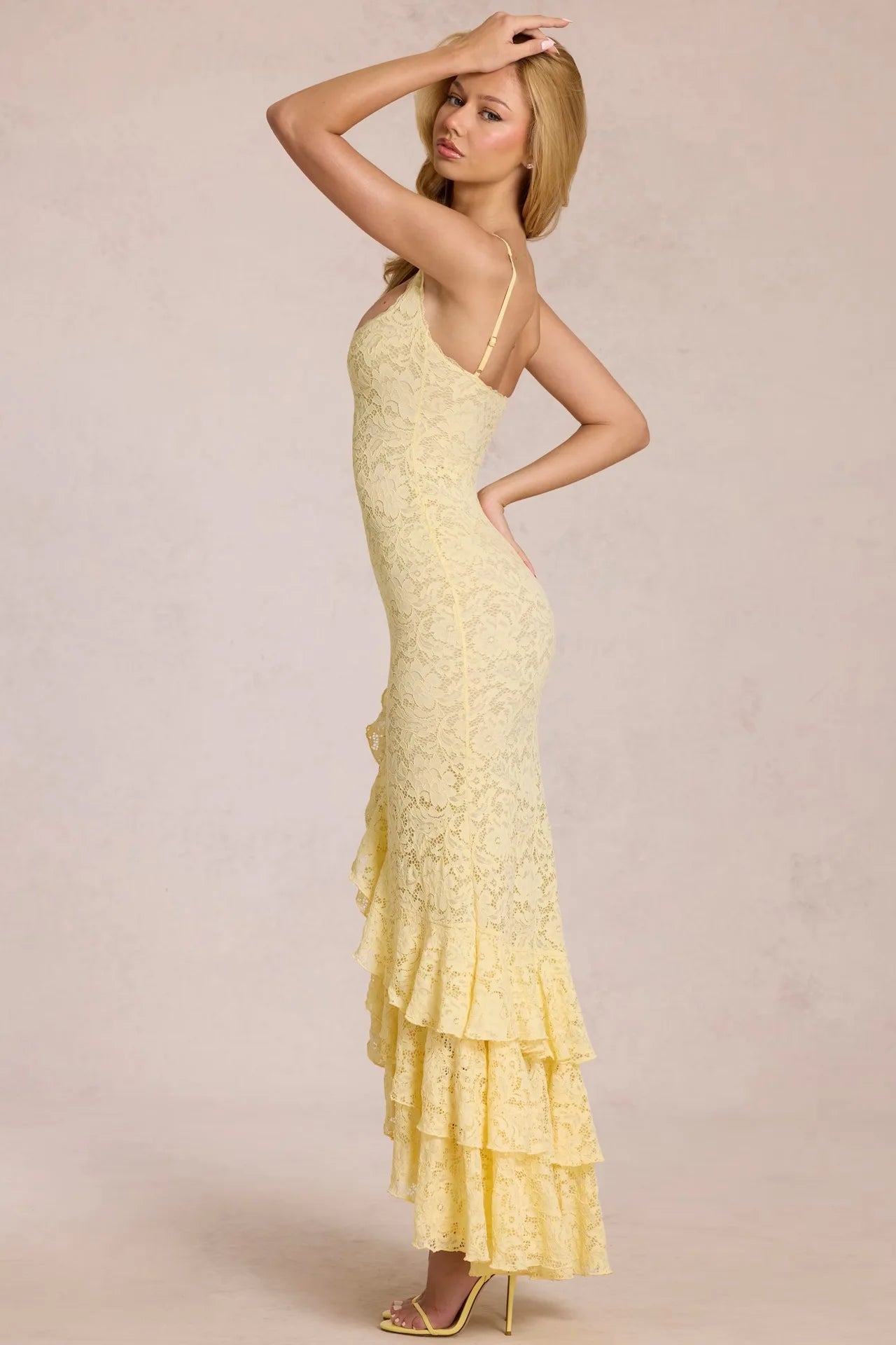 Yellow Lace Dress ﻿
