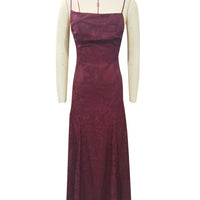 Floral Embroidery Backless Maxi Dress