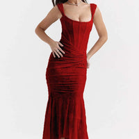 Fish Tail Halter Long Dress