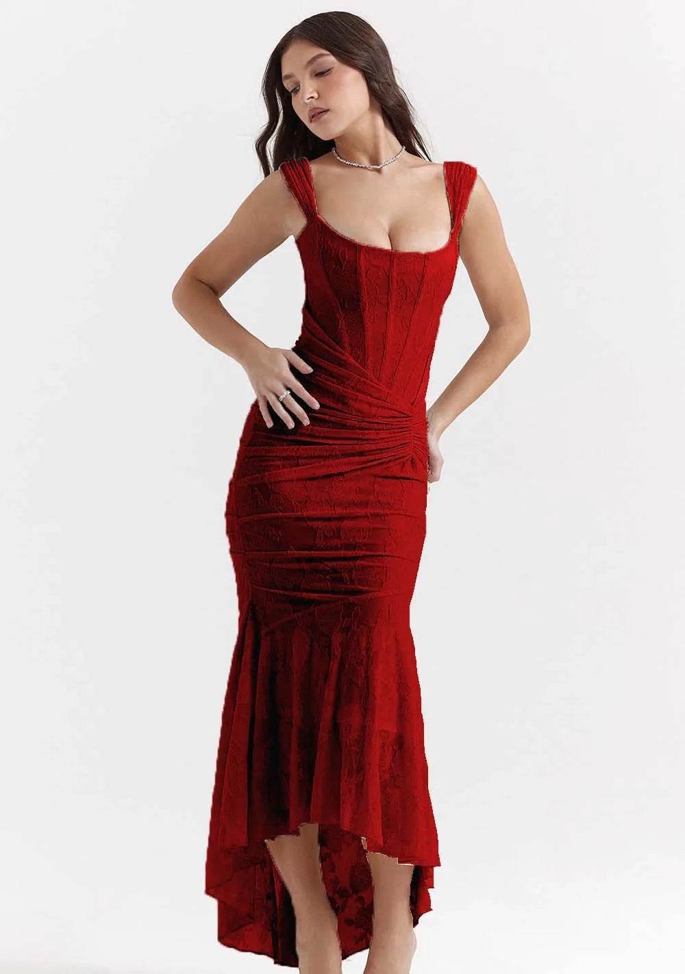 Fish Tail Halter Long Dress