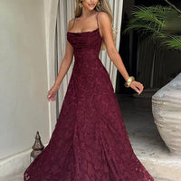 Floral Embroidery Backless Maxi Dress