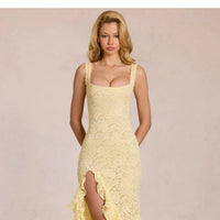 Yellow Lace Dress ﻿