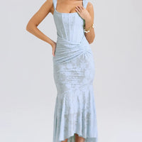 Fish Tail Halter Long Dress