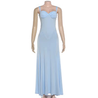 Off-Shoulder Spaghetti Strap Maxi Dress