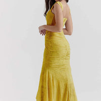 Fish Tail Halter Long Dress