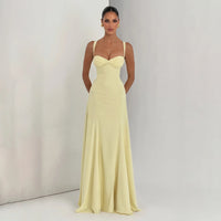Off-Shoulder Spaghetti Strap Maxi Dress
