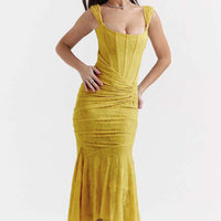 Fish Tail Halter Long Dress