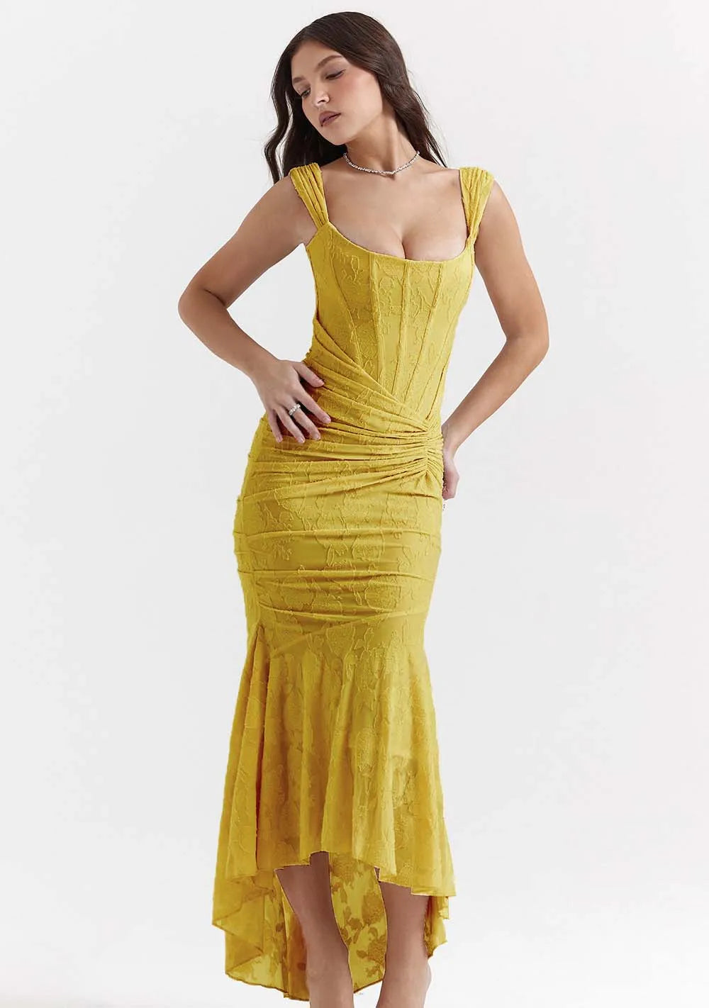 Fish Tail Halter Long Dress