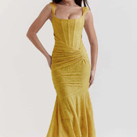 Fish Tail Halter Long Dress