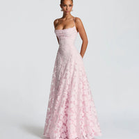 Floral Embroidery Backless Maxi Dress