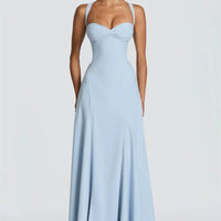Off-Shoulder Spaghetti Strap Maxi Dress