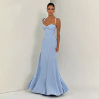Off-Shoulder Spaghetti Strap Maxi Dress