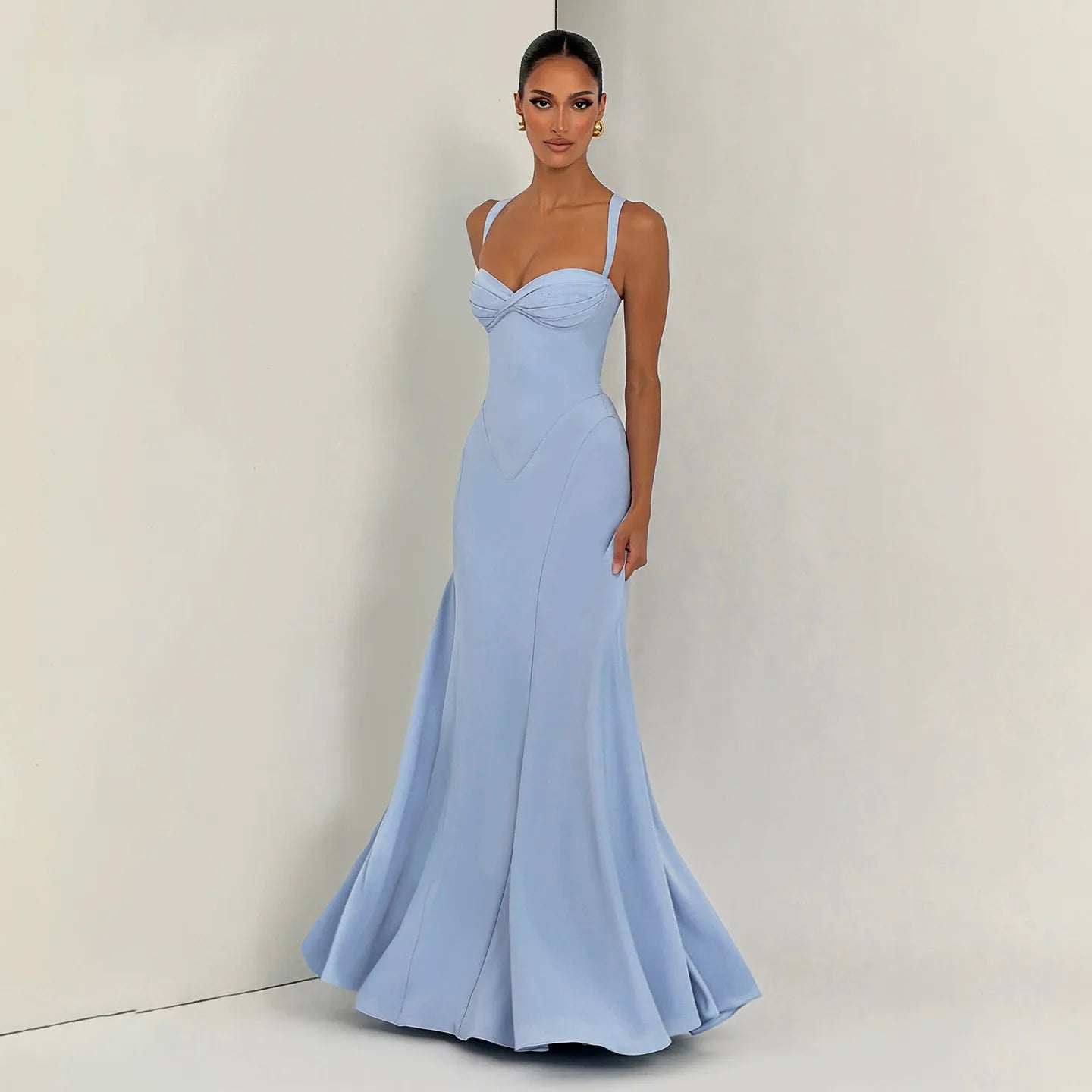 Off-Shoulder Spaghetti Strap Maxi Dress