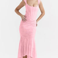 Fish Tail Halter Long Dress