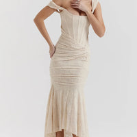 Fish Tail Halter Long Dress