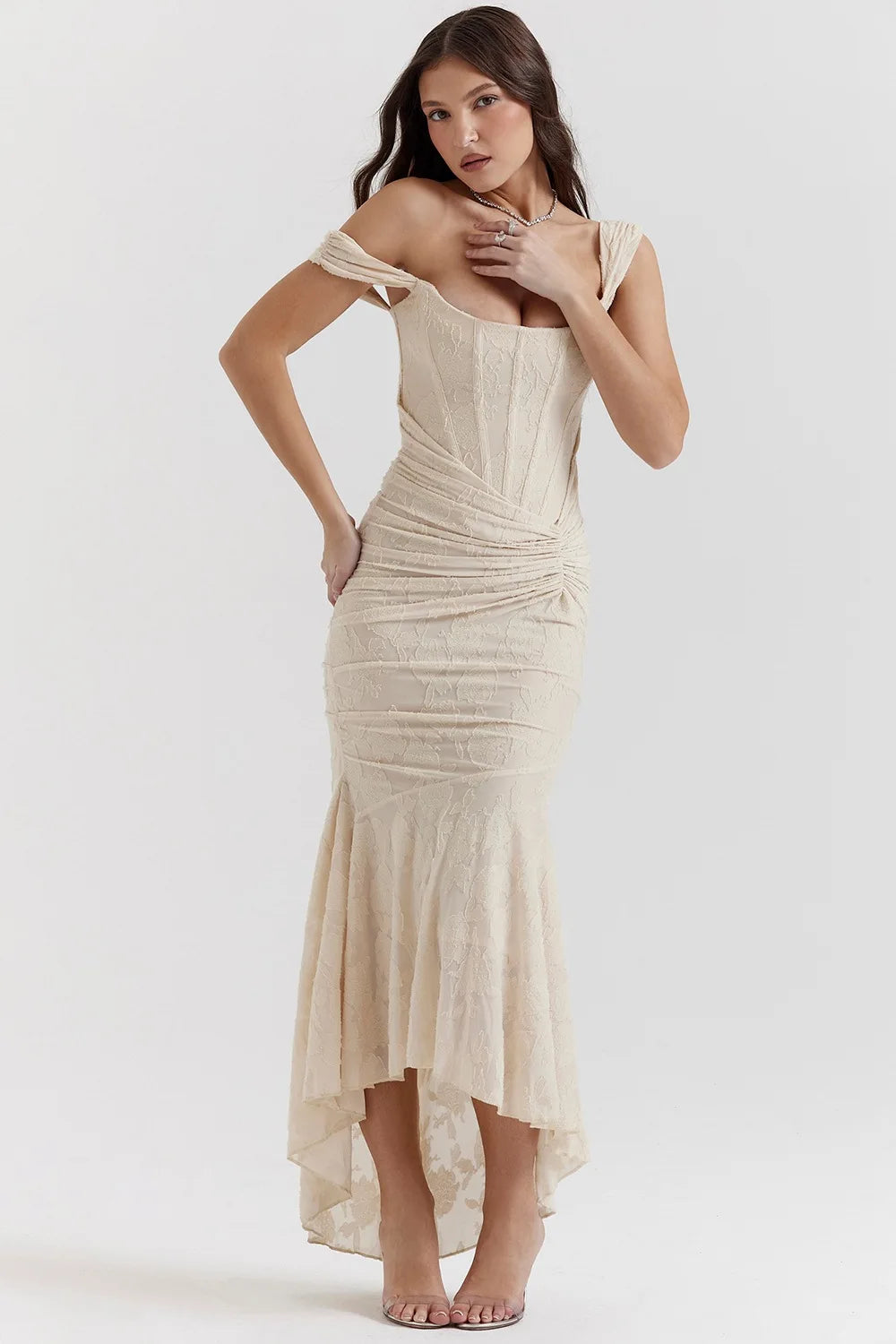 Fish Tail Halter Long Dress
